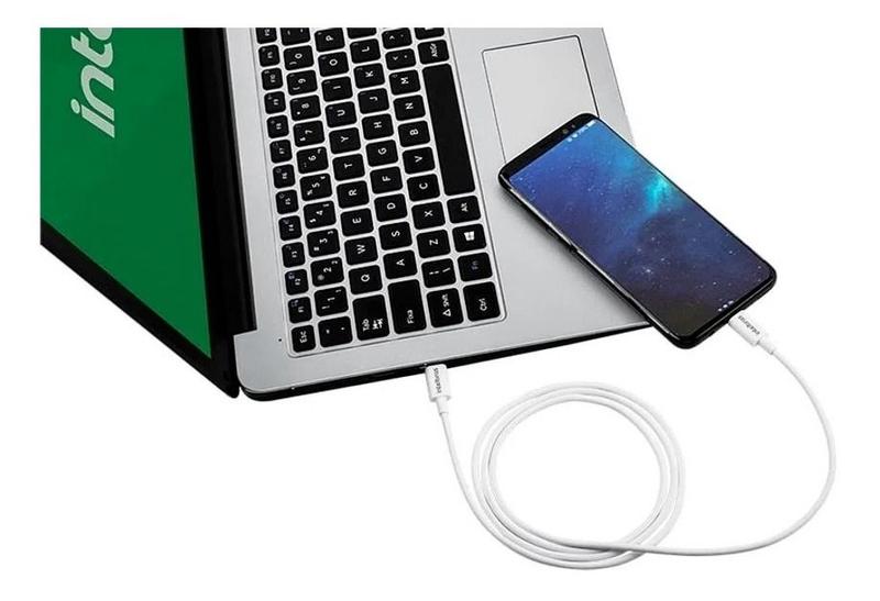 Imagem de Cabo PD Usb-c Ultra Rápido Intelbras Branco 1,20 Metros Dados Carregamento