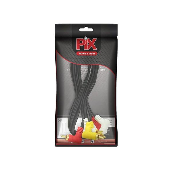 Cabo Pix 6 RCA Macho Gold 1,8 Metros 018-0078 Imagem de Cabo Pix 6 RCA Macho Gold 1,8 Metros 018-0078