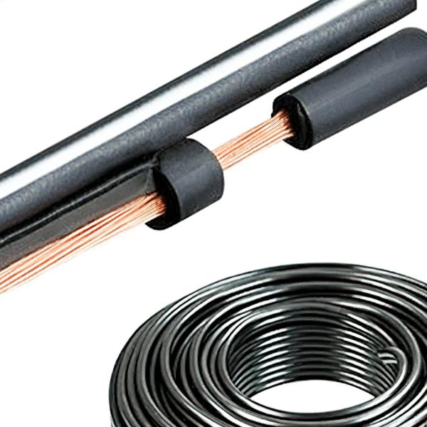 Cabo Polarizado Externo Para Áudio 2x2.50 - Preto 10 Metros - Tiaflex Imagem de Cabo Polarizado Externo Para Áudio 2x2.50 - Preto 10 Metros