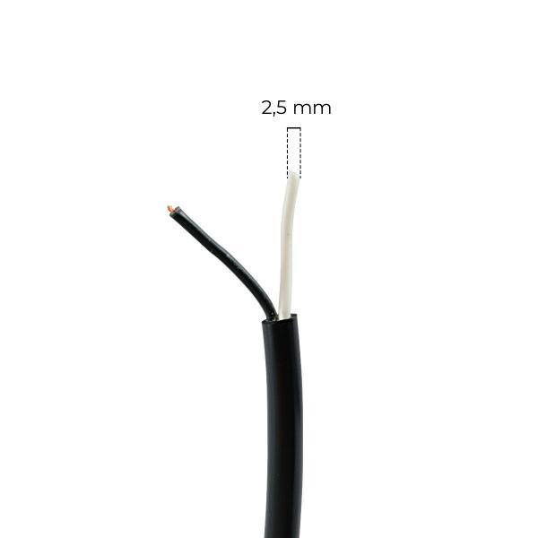 Cabo PP Fio Flexível 2x2,5 Cobre Extensão Instalação Elétrica Automotivo Universal 2 vias 2,5mm Rolo 100 metros - 2M Imagem de Cabo PP Fio Flexível 2x2,5 Cobre Extensão Instalação Elétrica Automotivo Universal 2 vias 2,5mm Rolo 100 metros