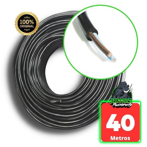 Cabo Pp Flexivel 2 Vias ( 2 X 1,5Mm ) Rolo 40 Mts 100% Cobre - Technoise Imagem de Cabo Pp Flexivel 2 Vias ( 2 X 1,5Mm ) Rolo 40 Mts 100% Cobre
