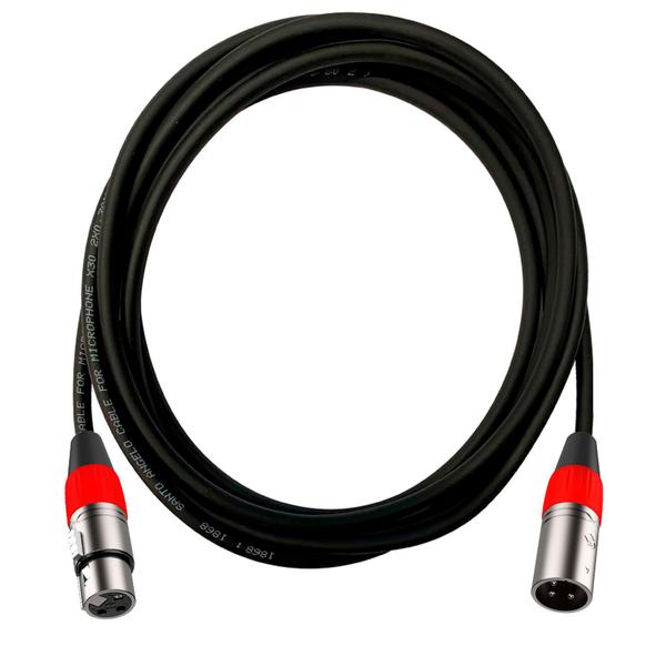 Imagem de Cabo Profissional XLR Canon Para Microfones Instrumentos Mesa de Som Santo Angelo Roxtone 7 Metros