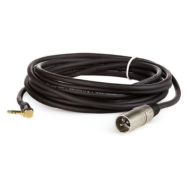 Imagem de Cabo Profissional XLR Macho para P2 90 Graus Estereo - 10 Metros