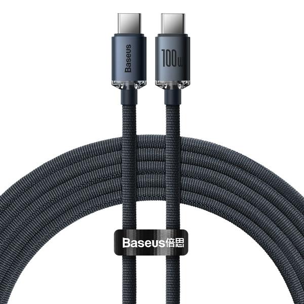 Cabo Rápido Usb C Usb C Baseus Crystal Shine 100w 2m