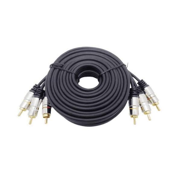 Imagem de Cabo RCA 3 + 3 RCA Plug Metal Fitz Qualidade De Áudio 0180753