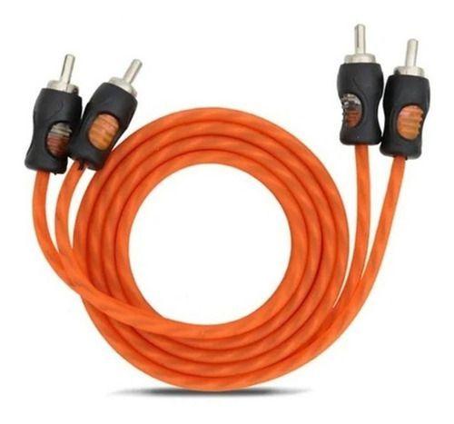 Imagem de Cabo rca flexivel laranja 1m kx3 para uso automotivo