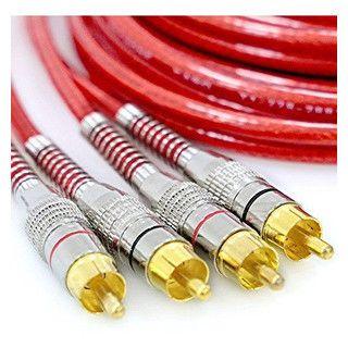 Imagem de Cabo Rca Tech One Prime Plug Metal 5Mm Blindagem Vermelho 5 Metros