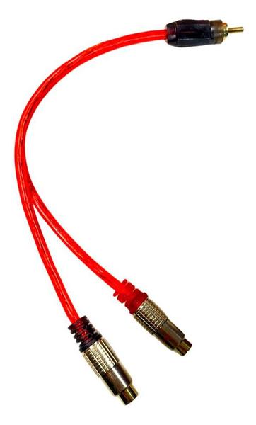 Imagem de Cabo rca y vermelho 25 cm 2 femeas/1 macho para uso auto kx3