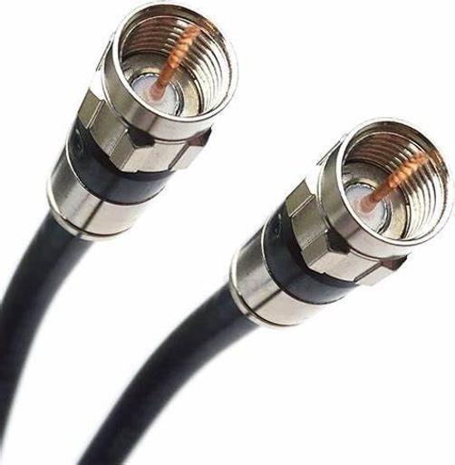 Cabo Rg6 Preto 10 Metros Para Antena Tv Montado - New Line Cable Imagem de Cabo Rg6 Preto 10 Metros Para Antena Tv Montado