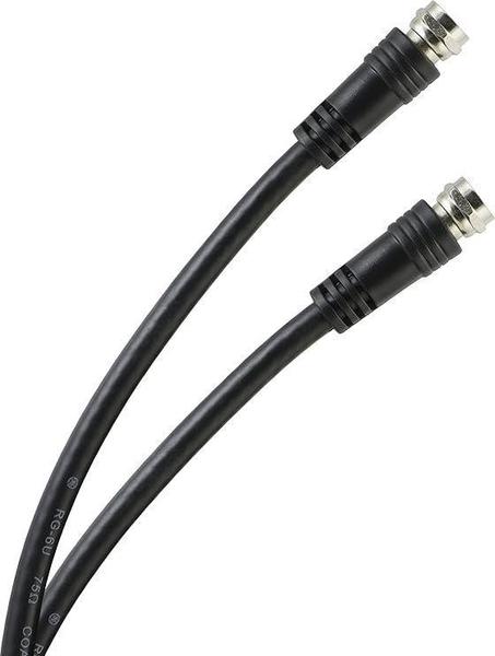 Cabo Rg6 Preto 10 Metros Para Antena Tv Montado - New Line Cable Imagem de Cabo Rg6 Preto 10 Metros Para Antena Tv Montado