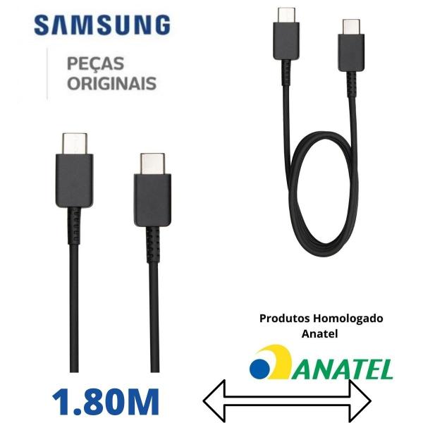 Imagem de Cabo Samsung 1.80 Metros C pra C NOTE 10, S10 Lite e Note 20