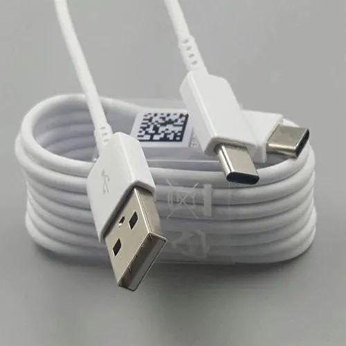 Imagem de Cabo Samsung Branco Com Entrada Usb Saída Usb Tipo C