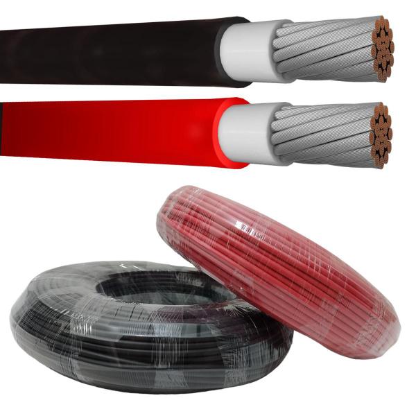 Cabo Solar Fotovoltaico 6mm 20m Preto + 20m Vermelho - KING SOLAR Imagem de Cabo Solar Fotovoltaico 6mm 20m Preto + 20m Vermelho