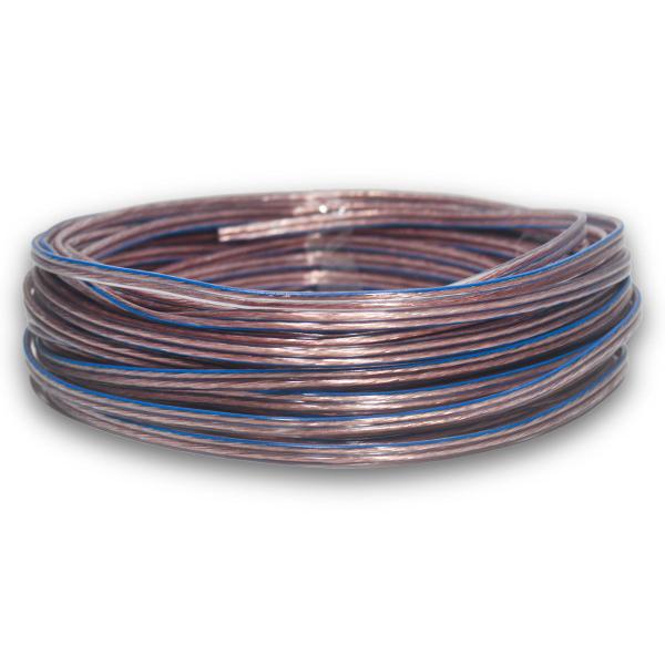 Imagem de Cabo Som Fio Paralelo 25m 25 Metros 1,5mm Cristal Azul 100% Cobre 2x14AWG 