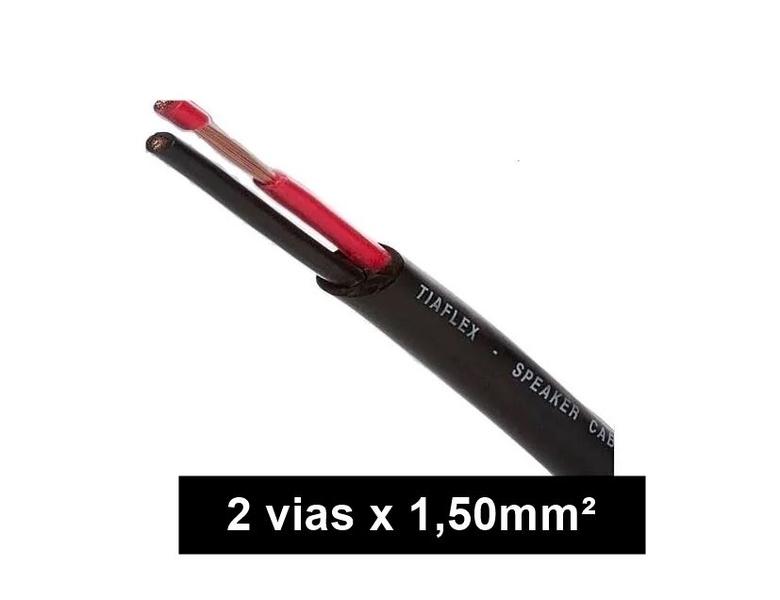 Cabo Speaker Tipo PP 2 x 1,50mm² Tiaflex - Metro (Selecione o Tamanho) Imagem de Cabo Speaker Tipo PP 2 x 1,50mm² Tiaflex - Metro (Selecione o Tamanho)