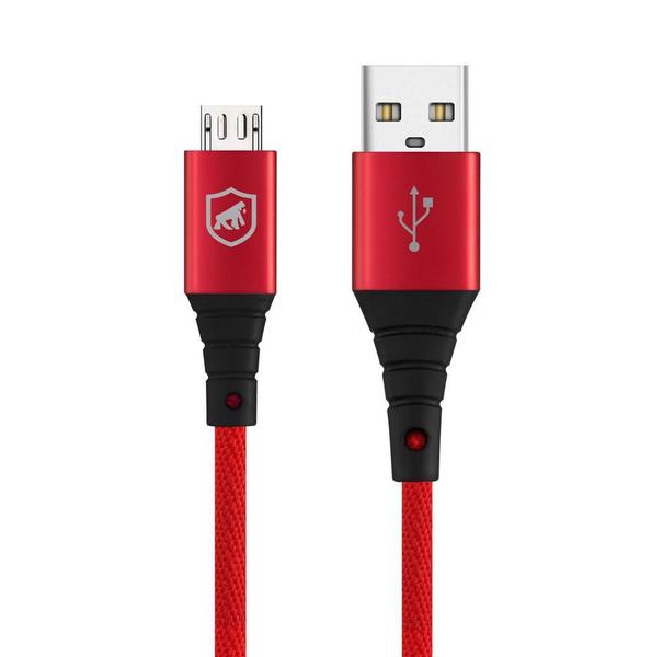 Cabo Tech Proof Vermelho Micro Usb V8 (1,2M) - Gshield Imagem de Cabo Tech Proof Vermelho Micro Usb V8 (1,2M) - Gshield