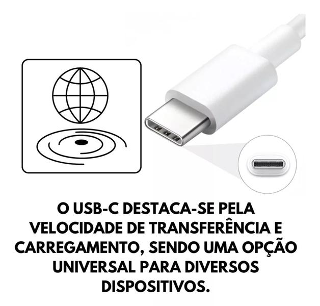 Imagem de Cabo Tipo C Turbo Conector Usb-c 1m Compatível iPhone 15 Reforçado Todos Modelos 15