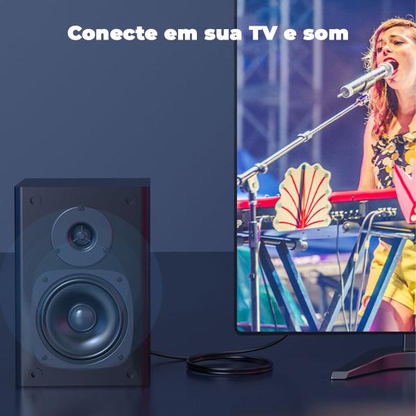 Imagem de Cabo Toslink Áudio Digital Óptico Spdif Som Tv 2m CableTime