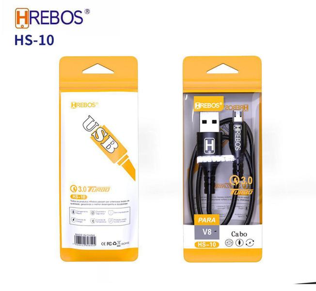 Imagem de Cabo Turbo Colorido Reforçado 1M Micro USB V8 - HREBOS