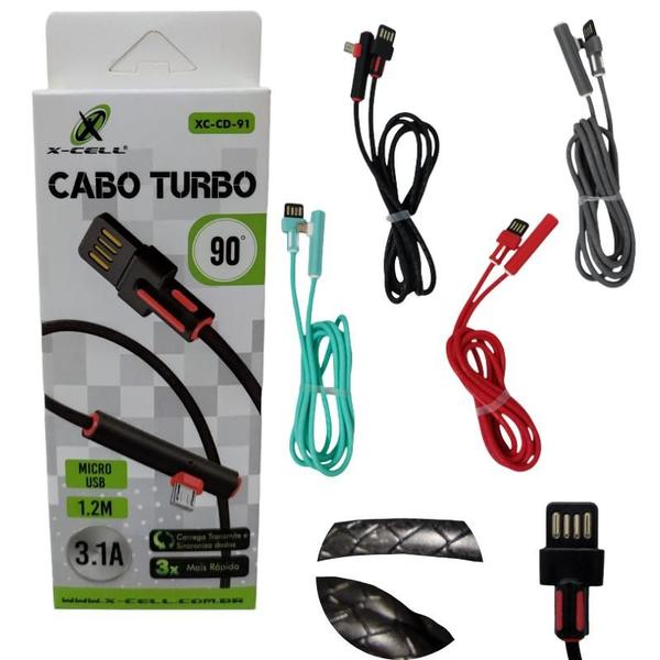 Imagem de Cabo Turbo Micro-usb Varias Cor Tipo Android Dados Rápido