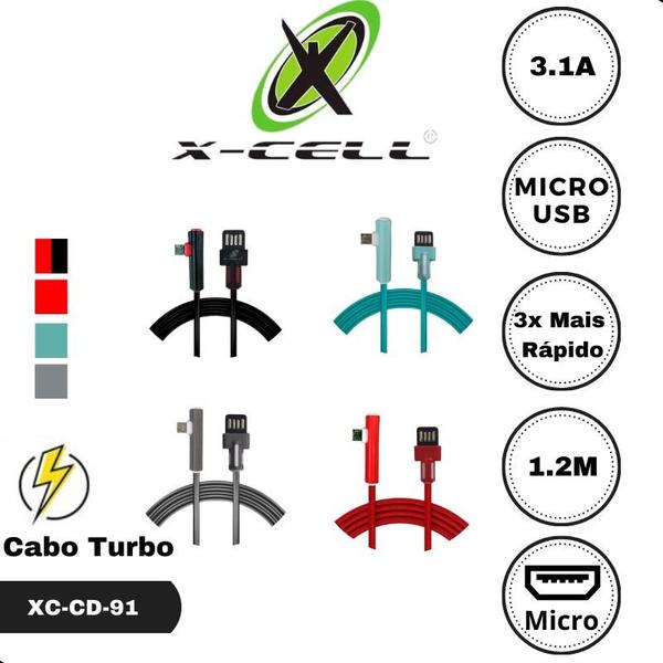 Imagem de Cabo Turbo Micro-usb Varias Cor Tipo Android Dados Rápido