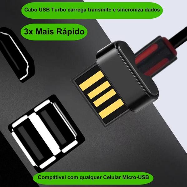 Imagem de Cabo Turbo Micro-usb Varias Cor Tipo Android Dados Rápido