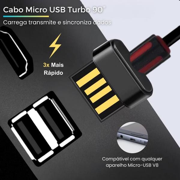 Imagem de Cabo Turbo Micro-usb Varias Cor Tipo Android Dados Rápido