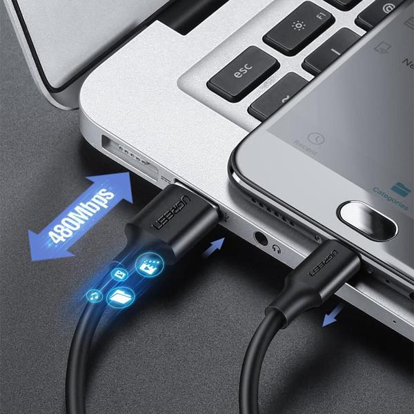 Imagem de Cabo Usb 2.0 Para Micro Usb Macho Ugreen 2 Metros Preto