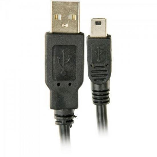 Imagem de Cabo Usb 2.0 X Mini Usb 5 Pinos 1,8 Metros Preto