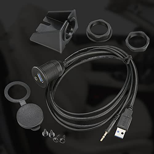 Imagem de Cabo USB 3.0 e 3.5mm para Carro - 6ft