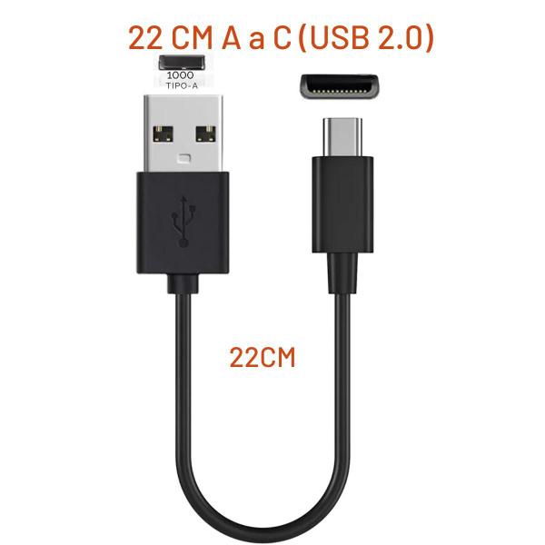 Imagem de Cabo USB 3.0 para USB-C 22cm Rápido, Dados 480Mbps, Durável