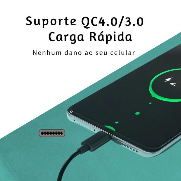 Imagem de Cabo USB 3.0 para USB-C 22cm Rápido, Dados 480Mbps, Durável