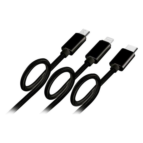 Imagem de Cabo usb 3 em 1 oex dados e carregador rápido 1mt