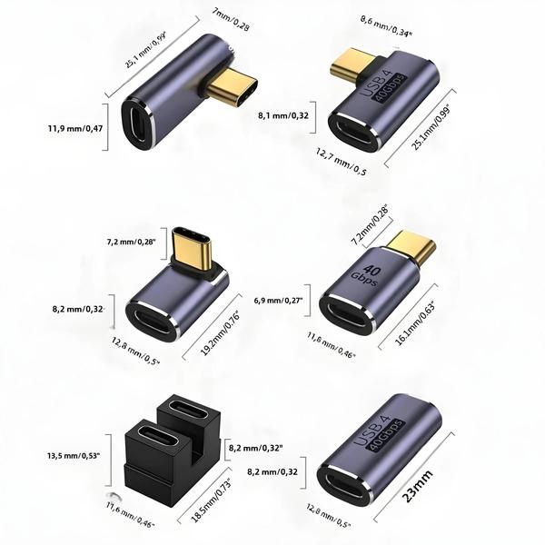 Imagem de Cabo USB 4.0 Thunderbolt 4 (100W, 40Gbps) Tipo C - Macho para Fêmea