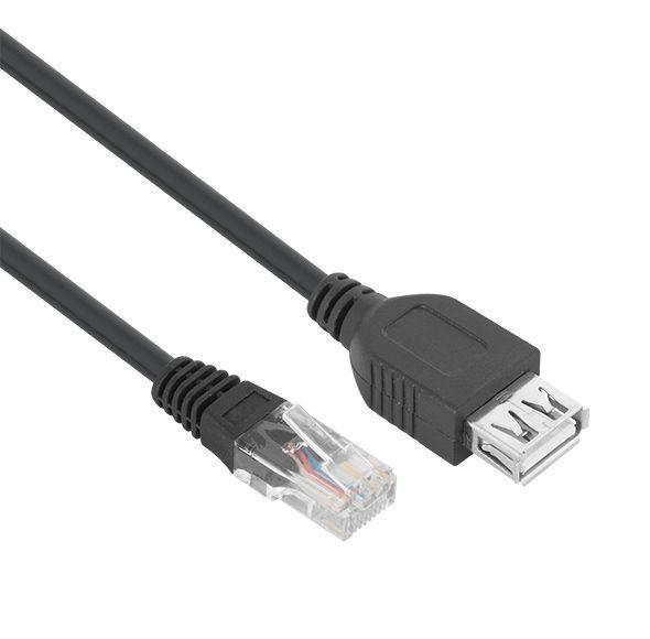 Imagem de Cabo USB A 2.0 fêmea para RJ45 macho 1,80 metros