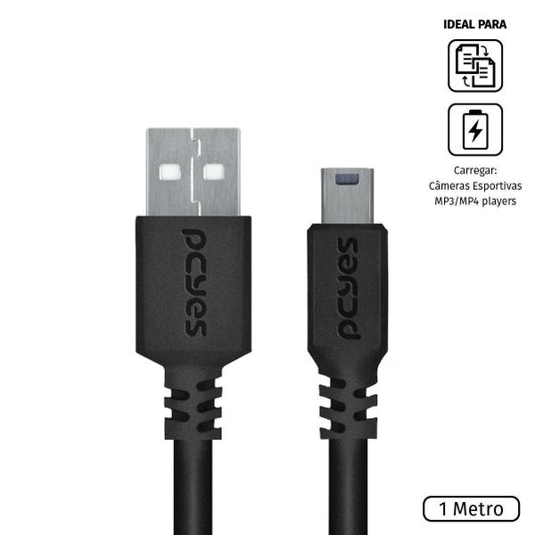 Imagem de Cabo Usb A 2.0 Macho P/ Mini Usb B Macho 28Awg Cobre1 Metro