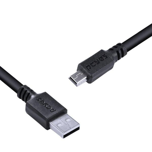 Imagem de Cabo USB a 2.0 Macho para Mini USB B Macho 28AWG Puro Cobre 1 Metro - PUANM2-1 - PCYES