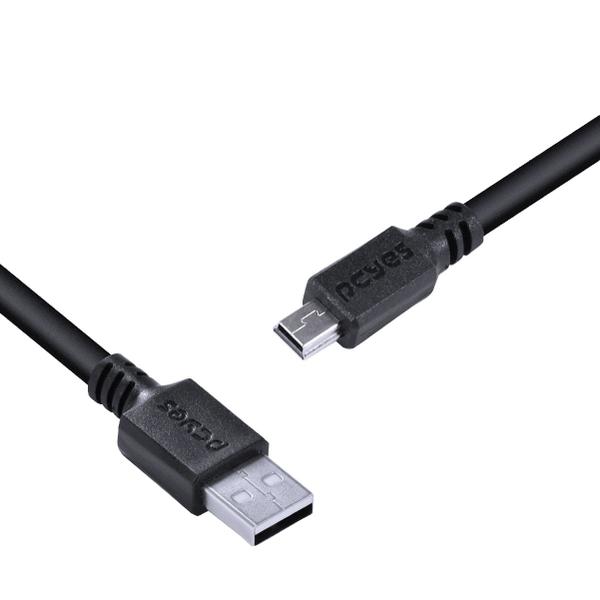 Imagem de Cabo Usb A 2.0 Macho Para Mini Usb B Macho 28awg Puro Cobre 3 Metros - Puanm2-3