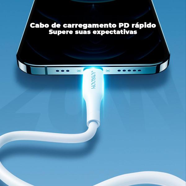 Imagem de Cabo Usb A 20W Lightning 2.0 Reforçado 1,2m Branco Joyroom