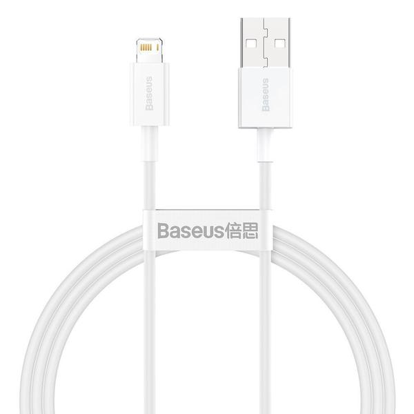 Imagem de Cabo USB-A A Lightning Baseus Superior - Branco 1 Metro (CALYS-A02)