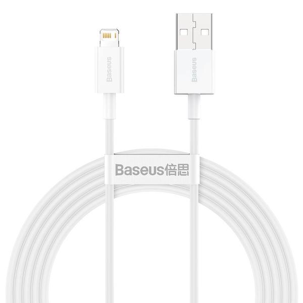 Imagem de Cabo USB-A A Ligthning Baseus Superior - Branco 25 CM (CALYS-02)