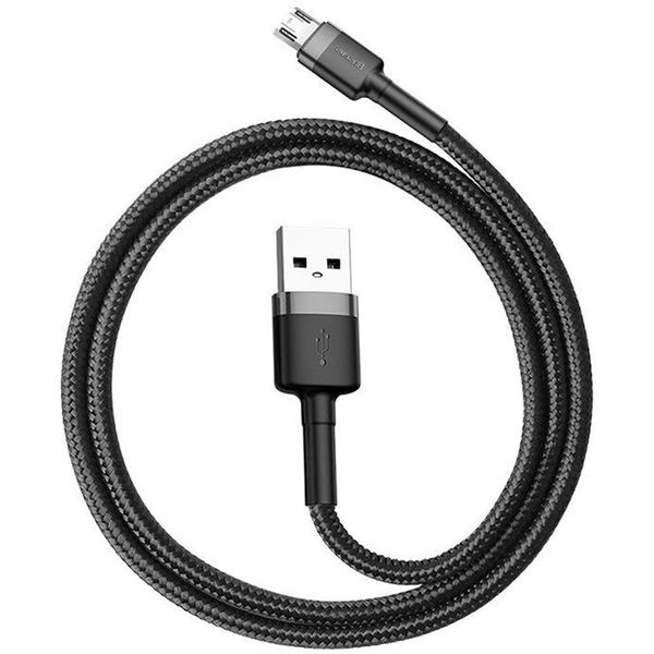 Imagem de Cabo USB-A A Micro USB Baseus Cafule - Preto 50 CM (CAMKLF-AG1)