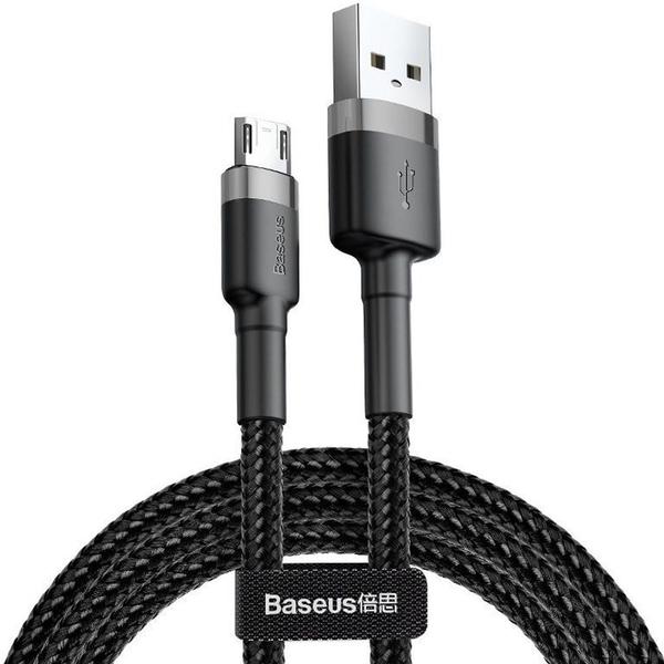 Imagem de Cabo USB-A A Micro USB Baseus Cafule - Preto 50 CM (CAMKLF-AG1)