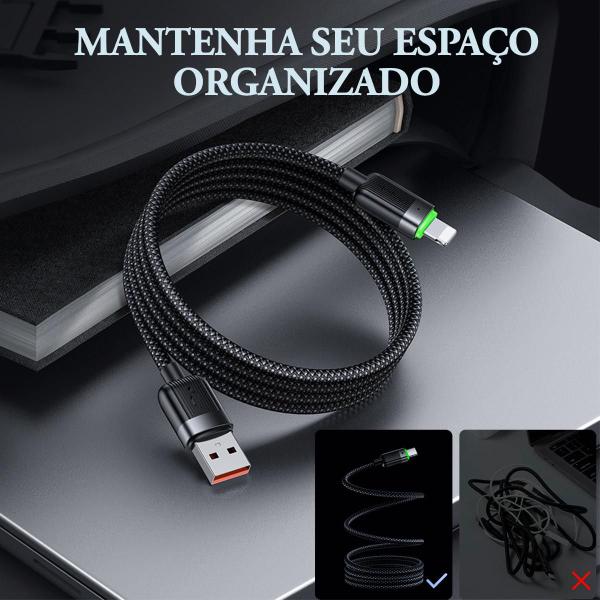 Imagem de Cabo Usb-A p/ Lightning Auto Organizador Enrola Sozinho 1m