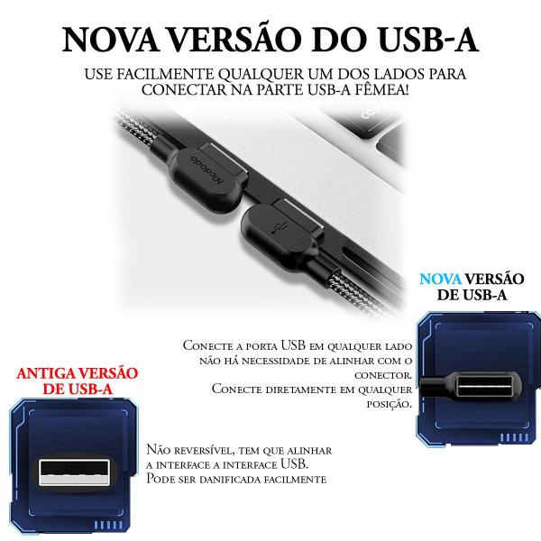 Imagem de Cabo Usb-A para Celular Lightning 3 Metros 90º Com Led Mcdodo