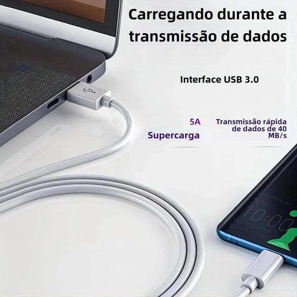 Imagem de Cabo USB-A para USB-C - Carregamento Rápido (3 Unidades - 1m cada)