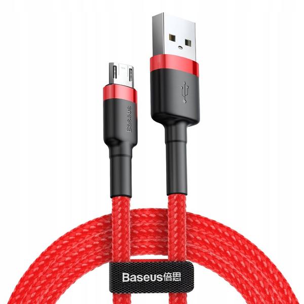 Imagem de Cabo USB-A x Micro USB 2.4A Reversível Nylon 1m Baseus