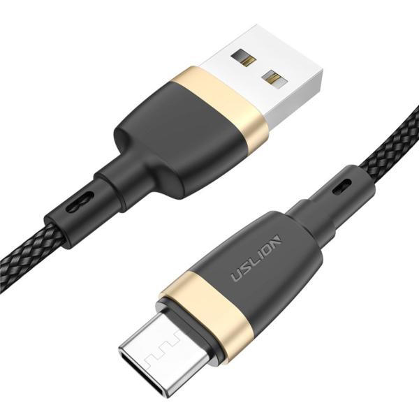 Imagem de Cabo USB-A x USB-C 3A QC 3.0 Nylon 2m Uslion