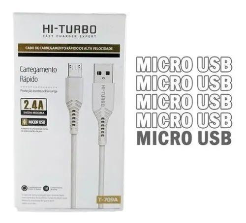 Imagem de Cabo Usb Android 2.4a Max Quick Turbo 1 Metros Micro Usb V8