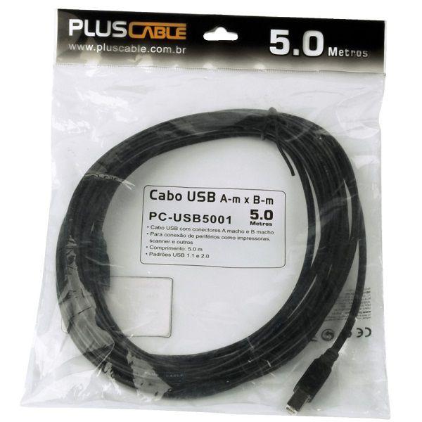 Imagem de Cabo USB AXB 5,0M 2.0 PLUS Cable PT PC-USB5001